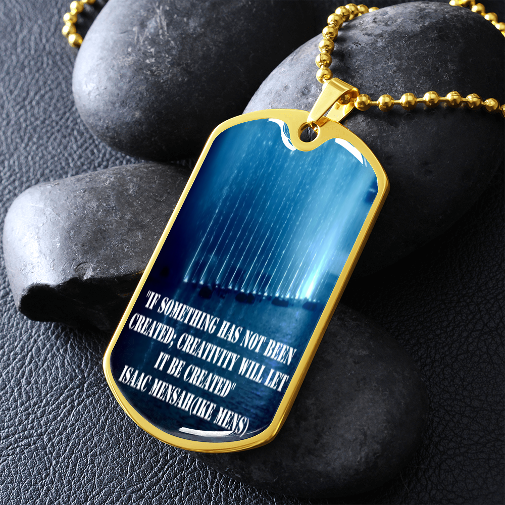 IKE MENS Quote Military Necklace