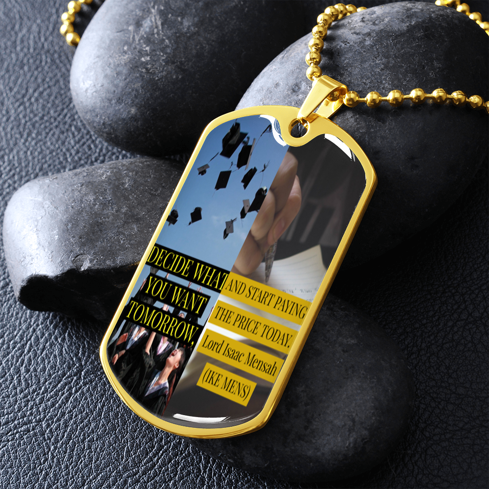 IKE MENS Quote Military Necklace