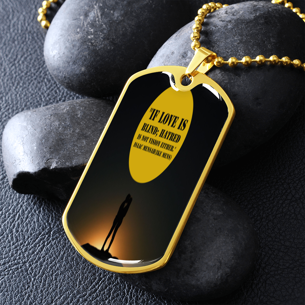 IKE MENS Quote Military Necklace