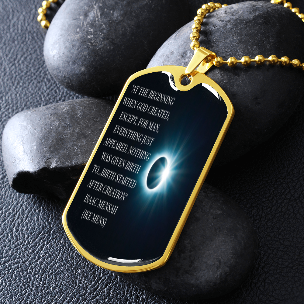 IKE MENS Quote Military Necklace