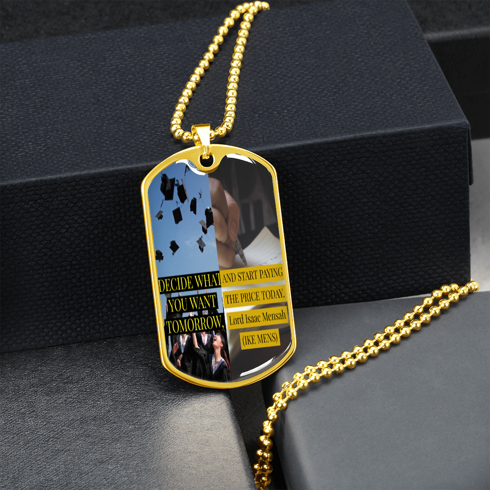 IKE MENS Quote Military Necklace