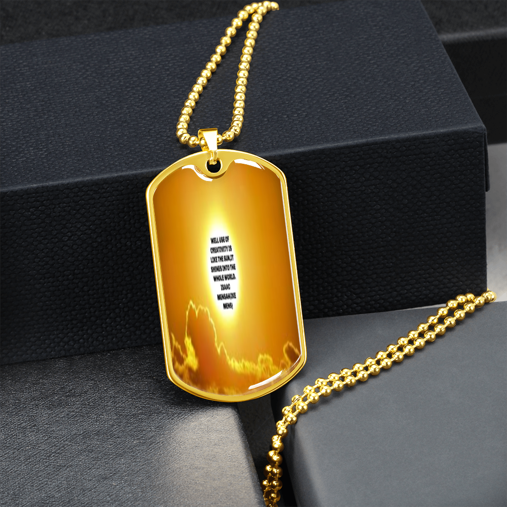 IKE MENS Quote Military Necklace