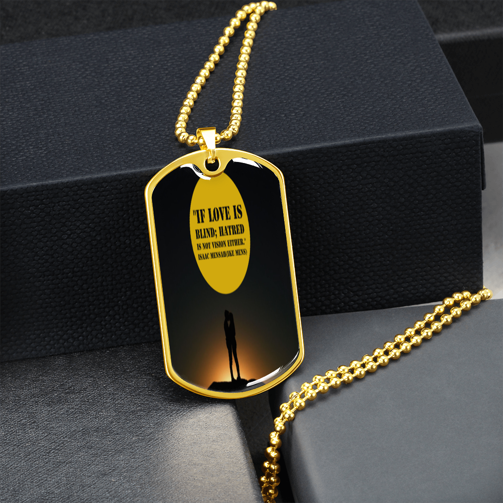 IKE MENS Quote Military Necklace
