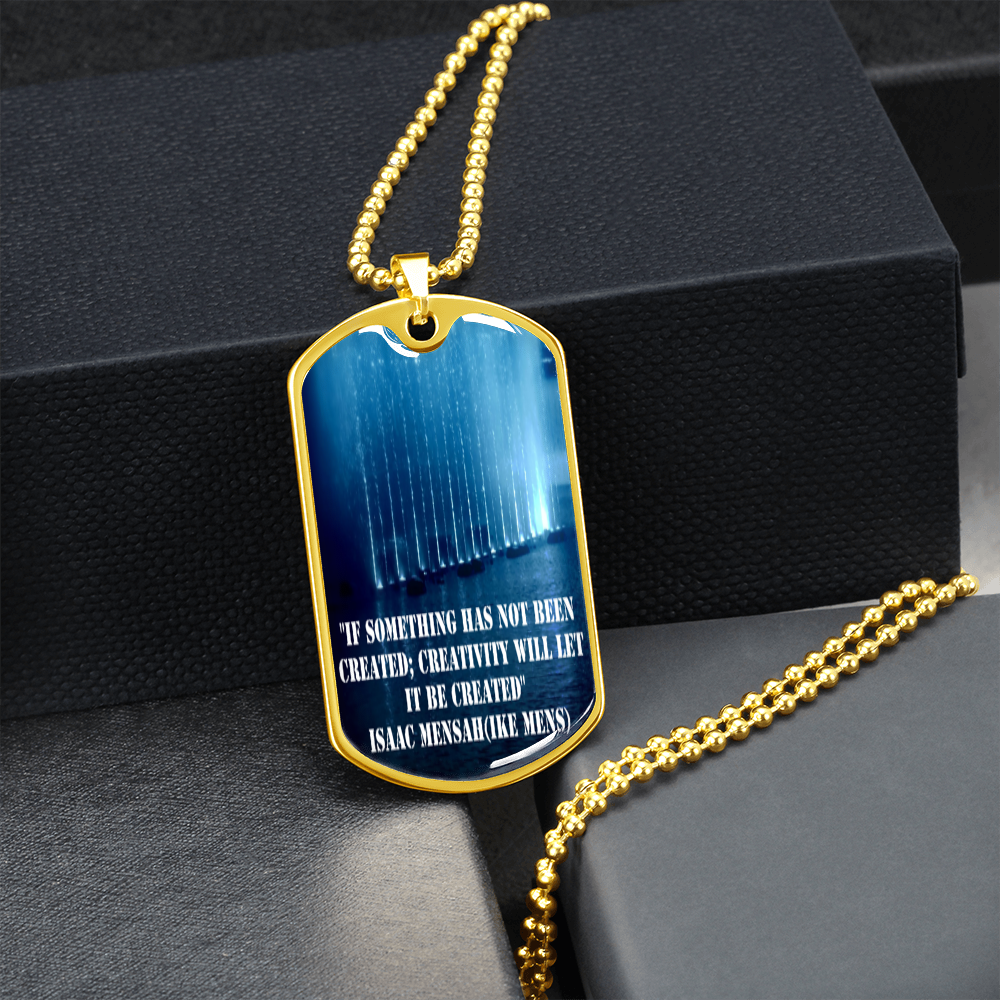 IKE MENS Quote Military Necklace