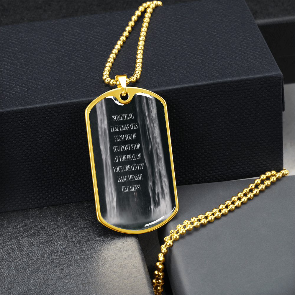 IKE MENS Quote Military Necklace