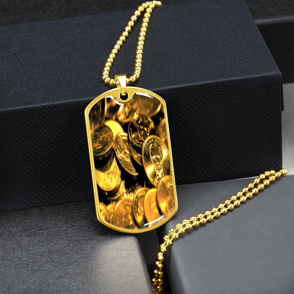 POWER OF WEALTH MILITARY CHAIN NECKLACE