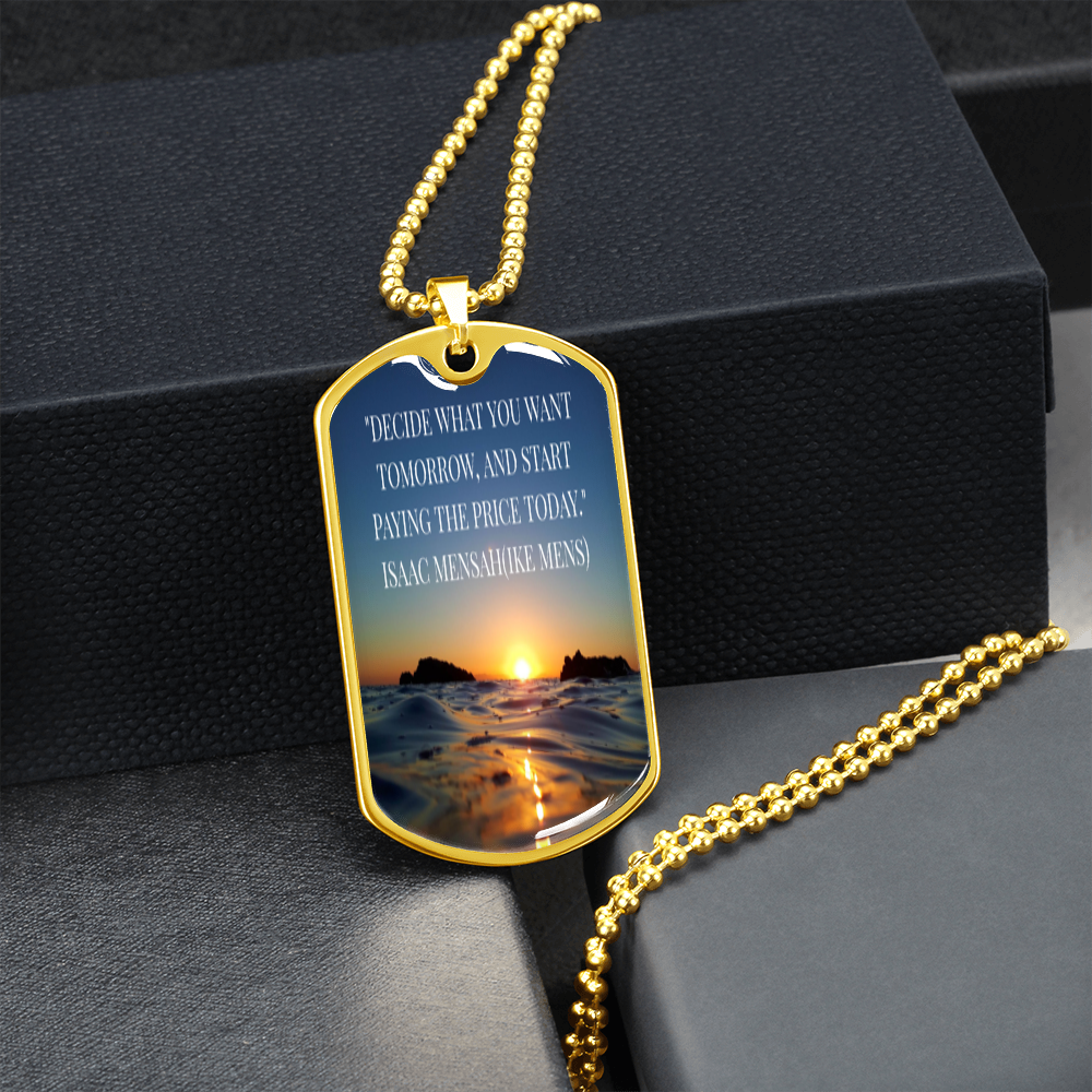 IKE MENS Quote  Military Necklace
