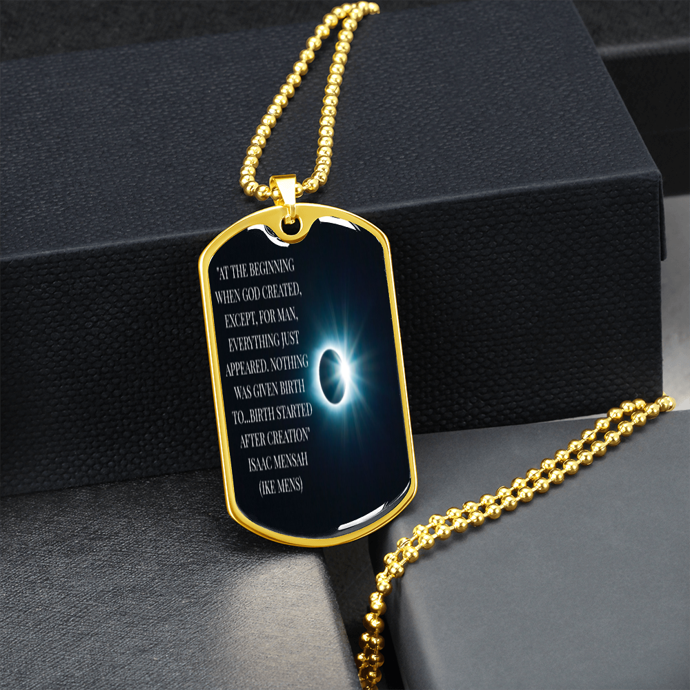 IKE MENS Quote Military Necklace