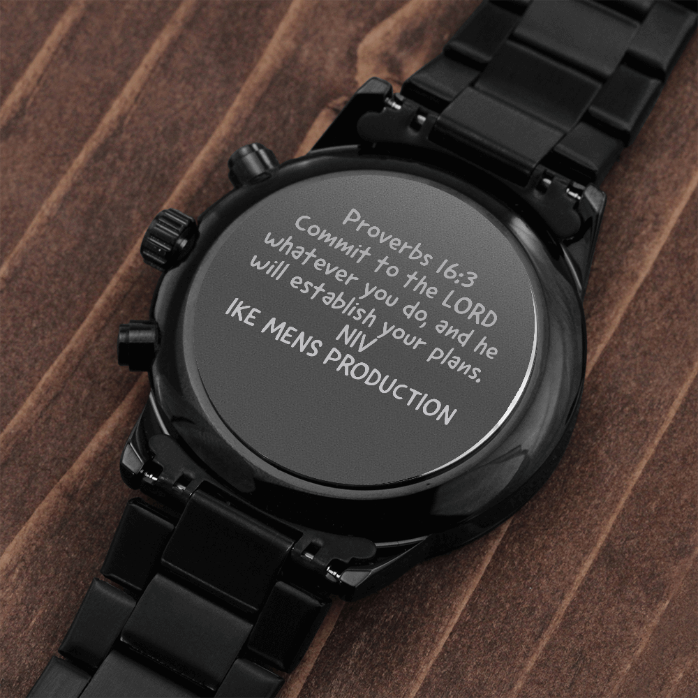 Proverbs Engraved Watch(IKE MENS PRODUCTION)