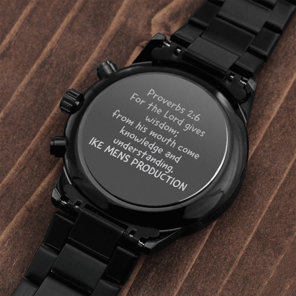 Proverbs Engraved Watch