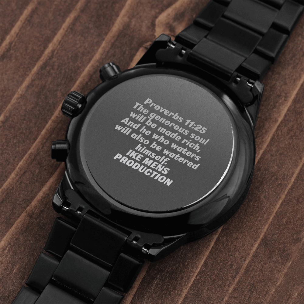 Proverbs Engraved Watch