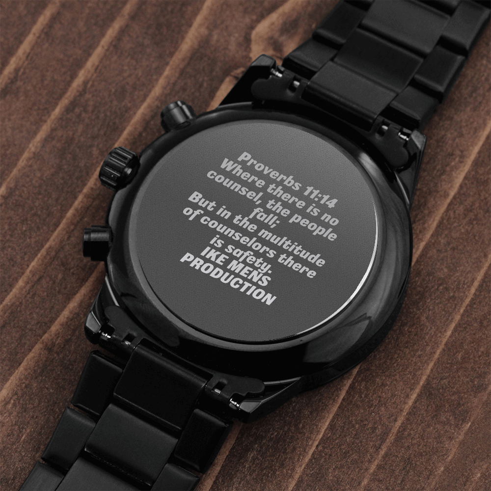 Proverbs Engraved Watch