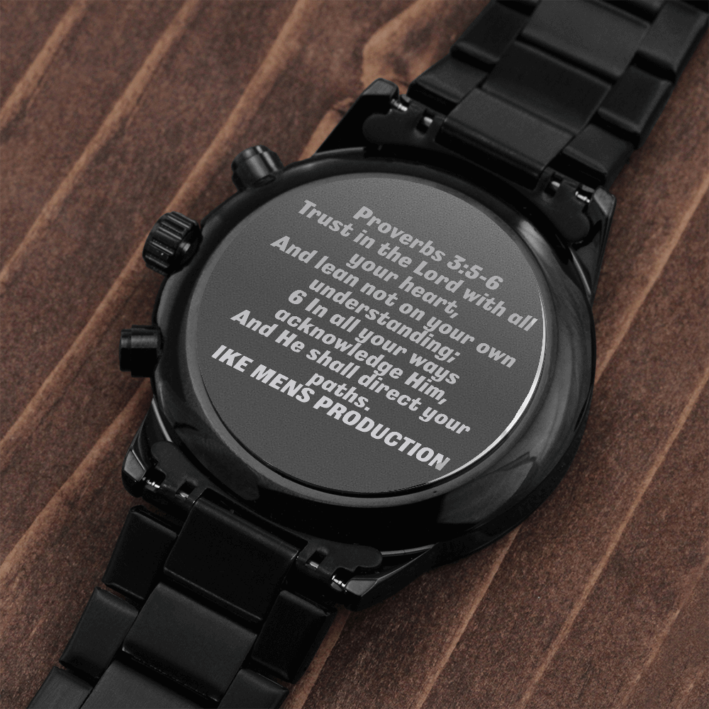 Proverbs Engraved Watch