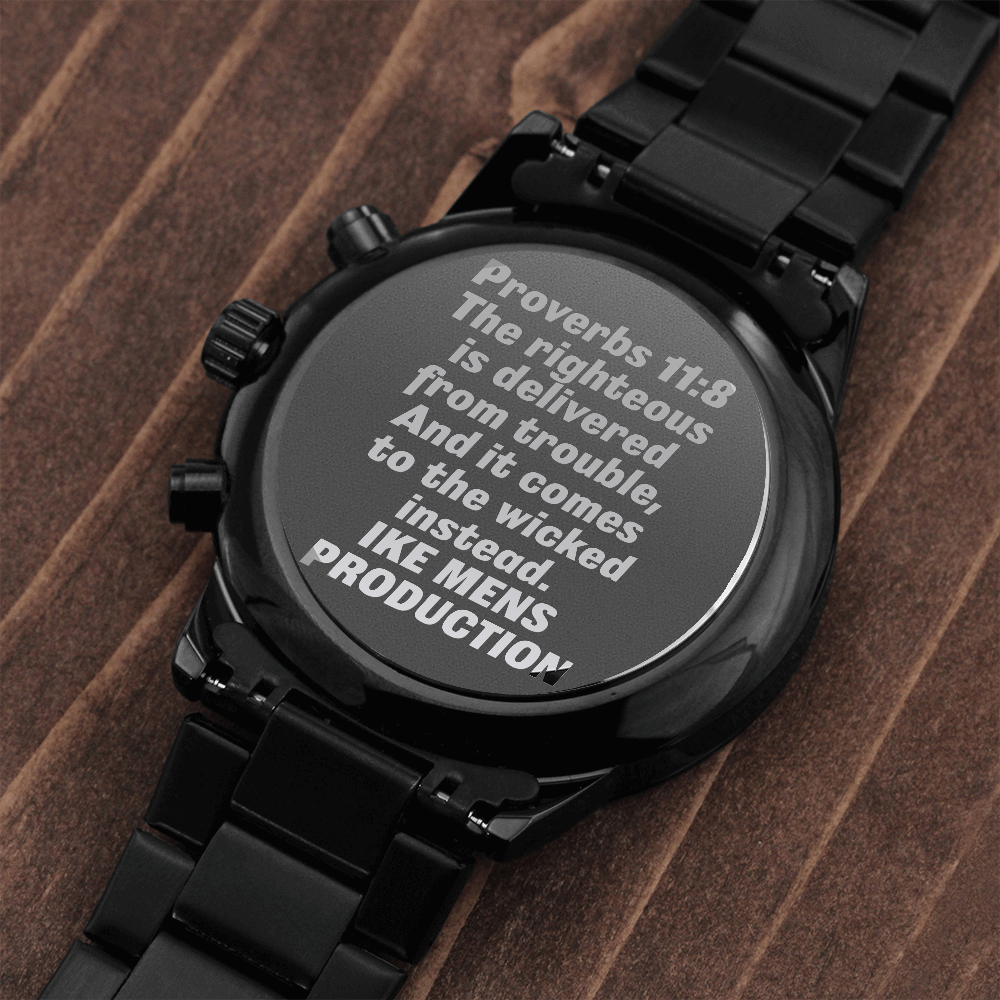 Proverbs Engraved Watch