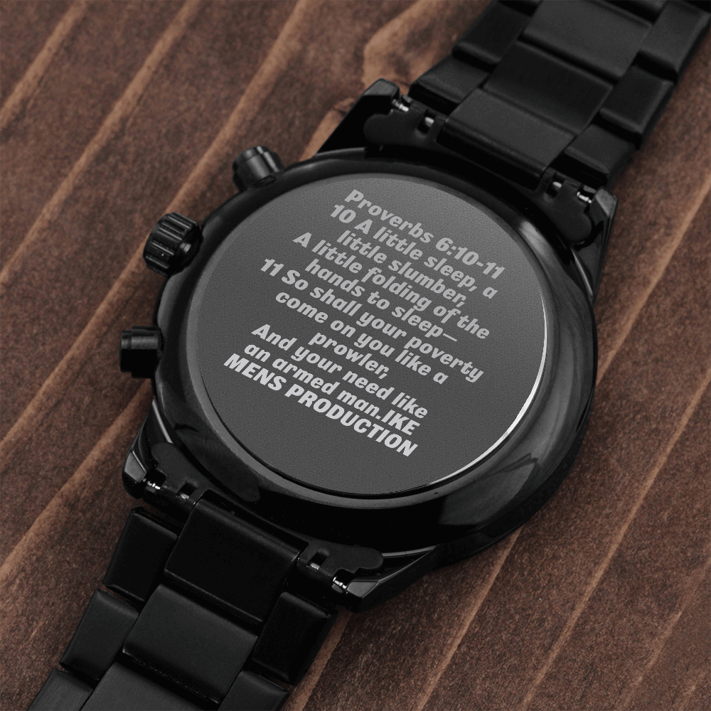 Proverbs Engraved Watch