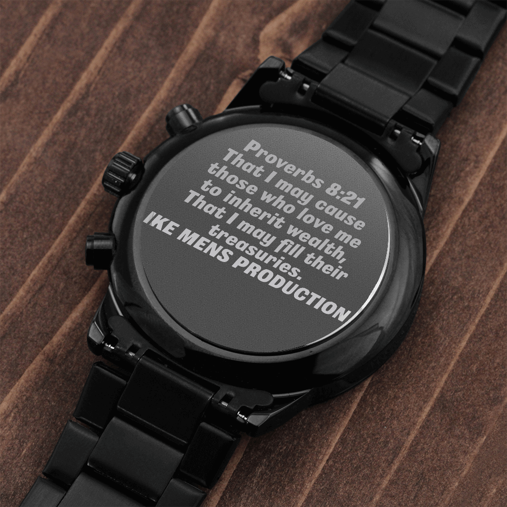 Proverbs Engraved.Watch(IKE MENS PRODUCTION)