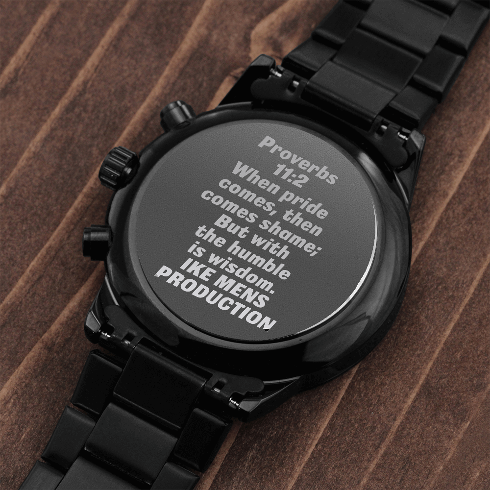 Proverbs Engraved Watch