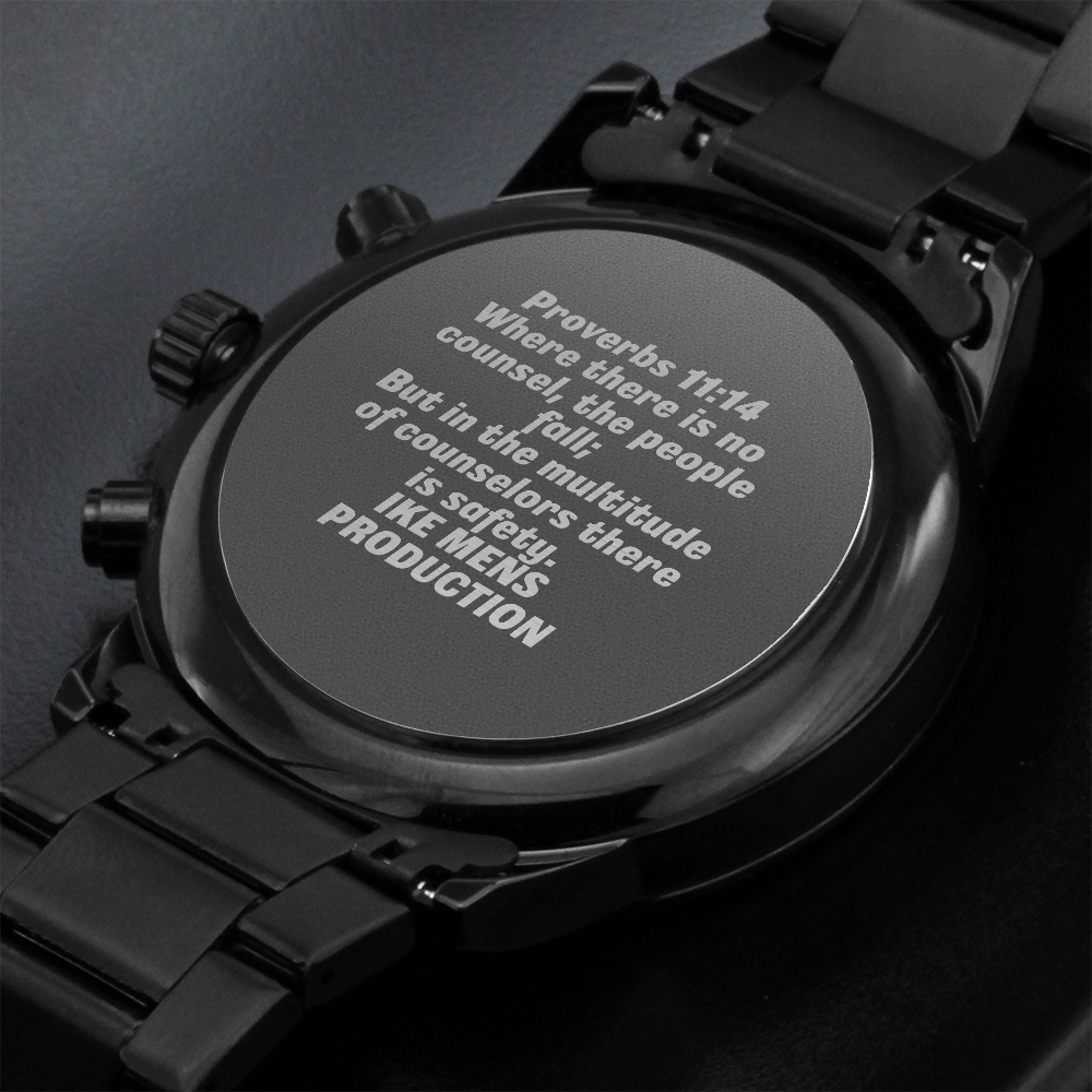 Proverbs Engraved Watch