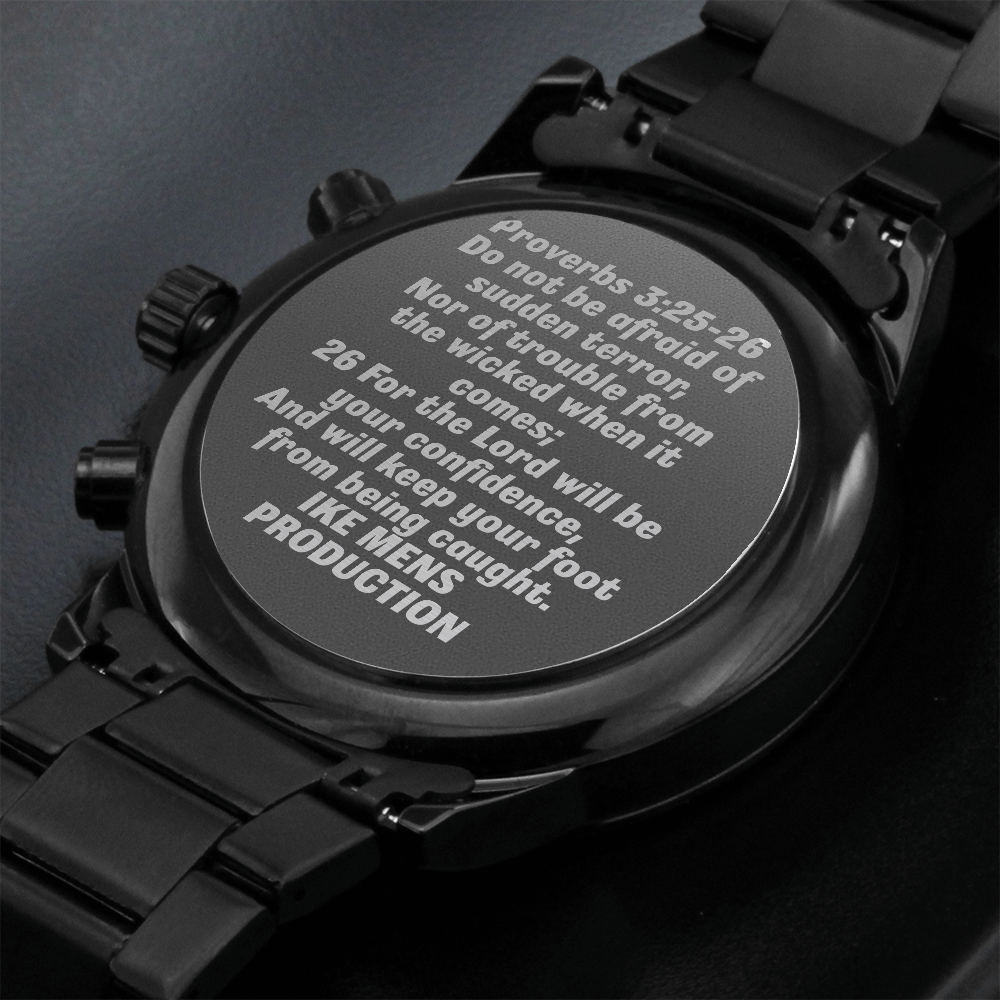 Proverbs Engraved Watch