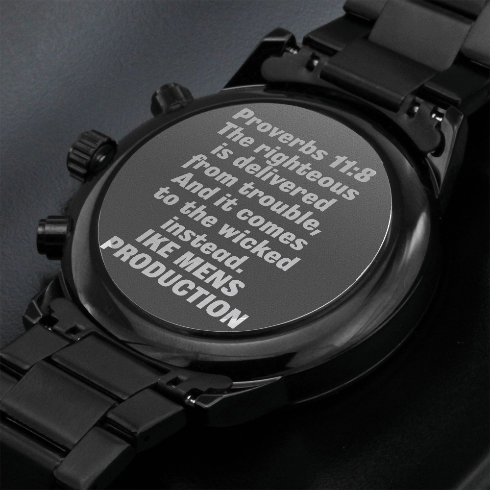 Proverbs Engraved Watch