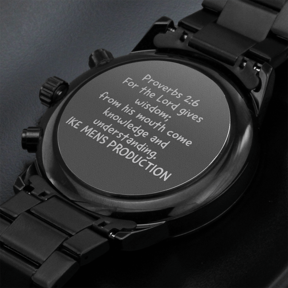 Proverbs Engraved Watch
