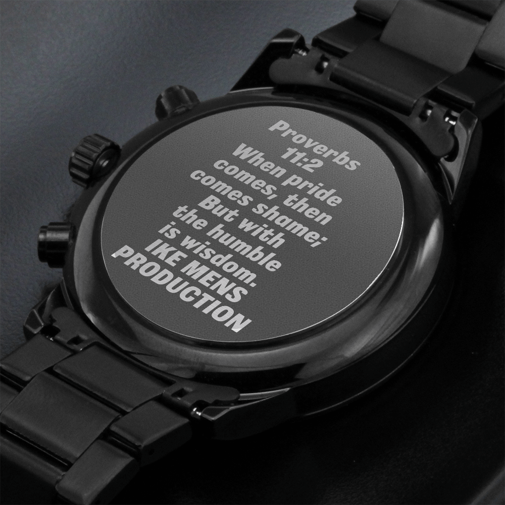 Proverbs Engraved Watch