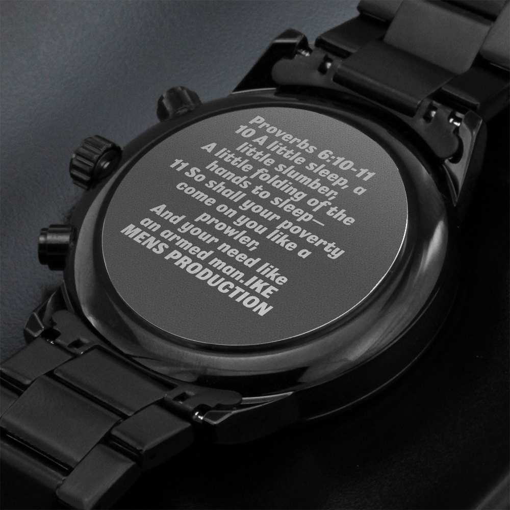 Proverbs Engraved Watch
