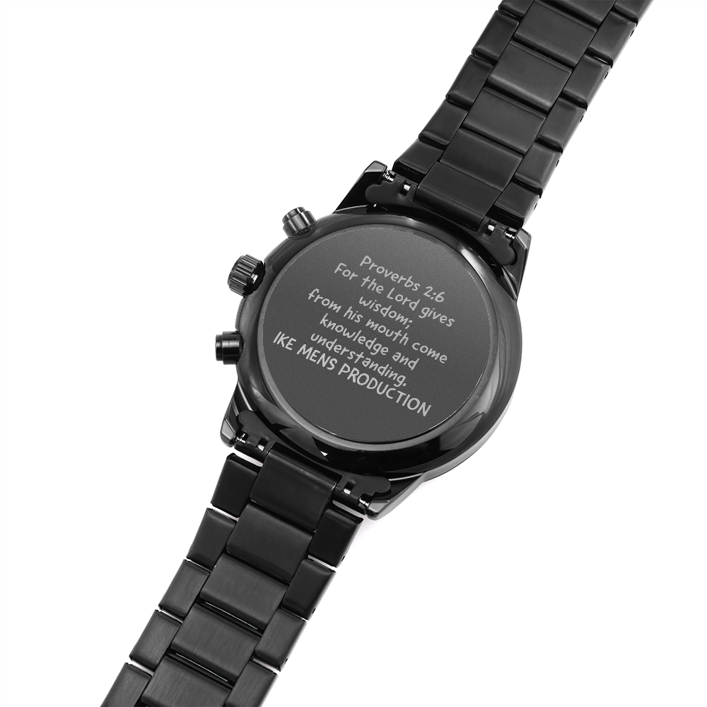 Proverbs Engraved Watch