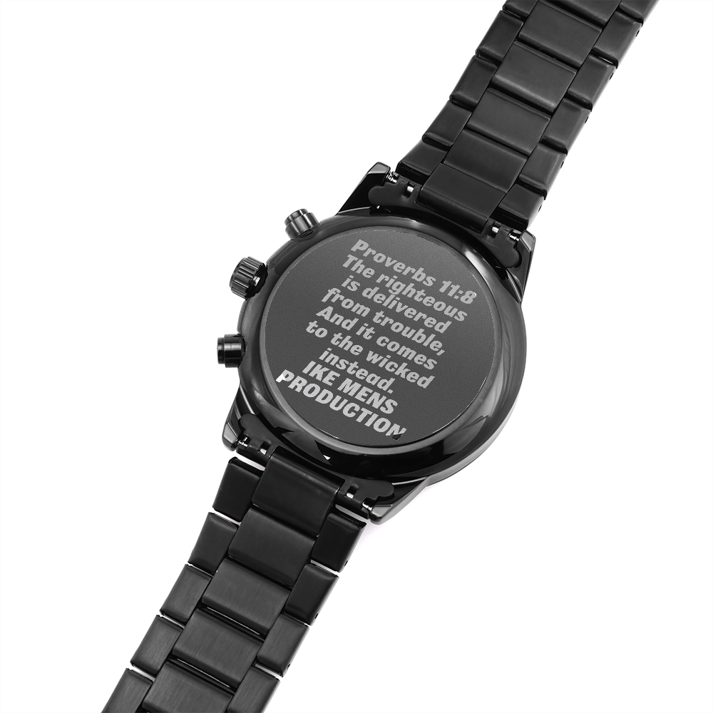 Proverbs Engraved Watch