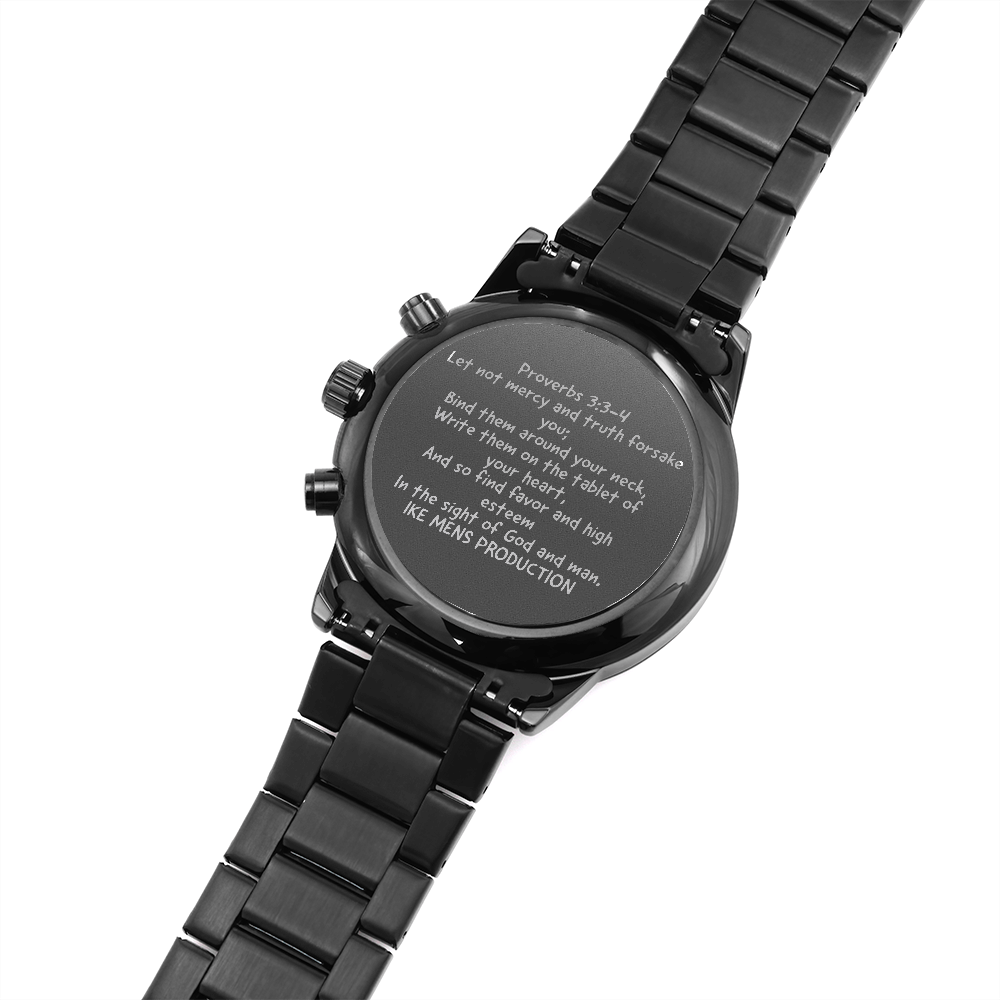 Proverbs Engraved Watch