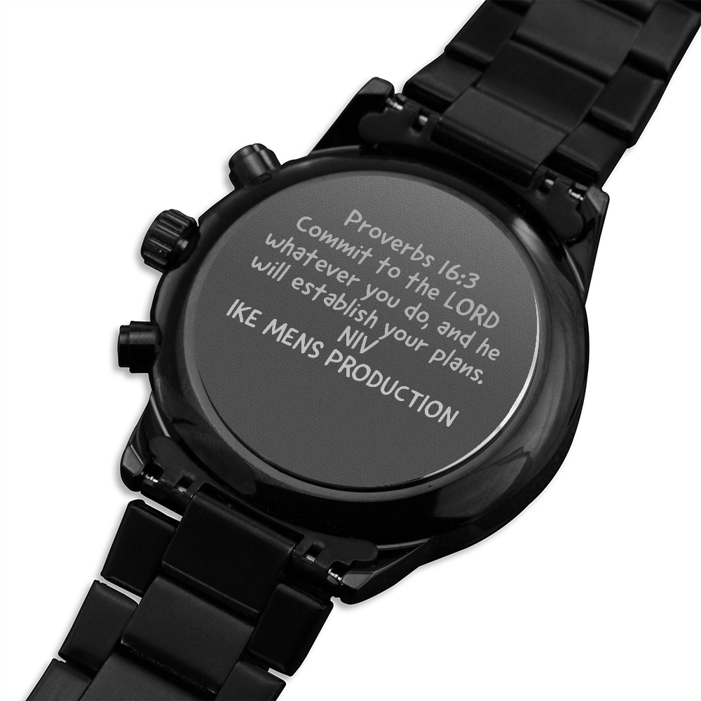 Proverbs Engraved Watch(IKE MENS PRODUCTION)
