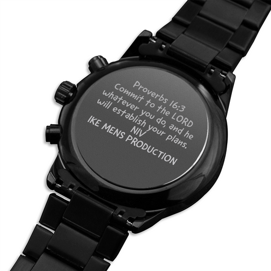 Proverbs Engraved Watch(IKE MENS PRODUCTION)