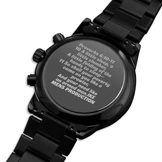 Proverbs Engraved Watch