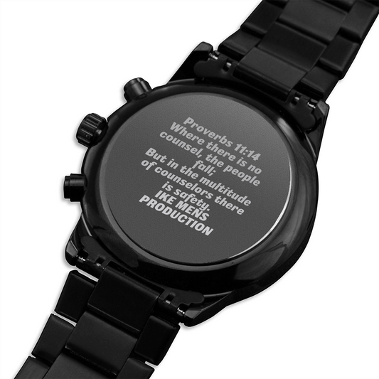 Proverbs Engraved Watch