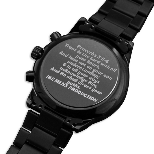 Proverbs Engraved Watch