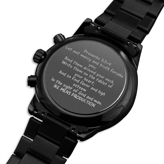 Proverbs Engraved Watch