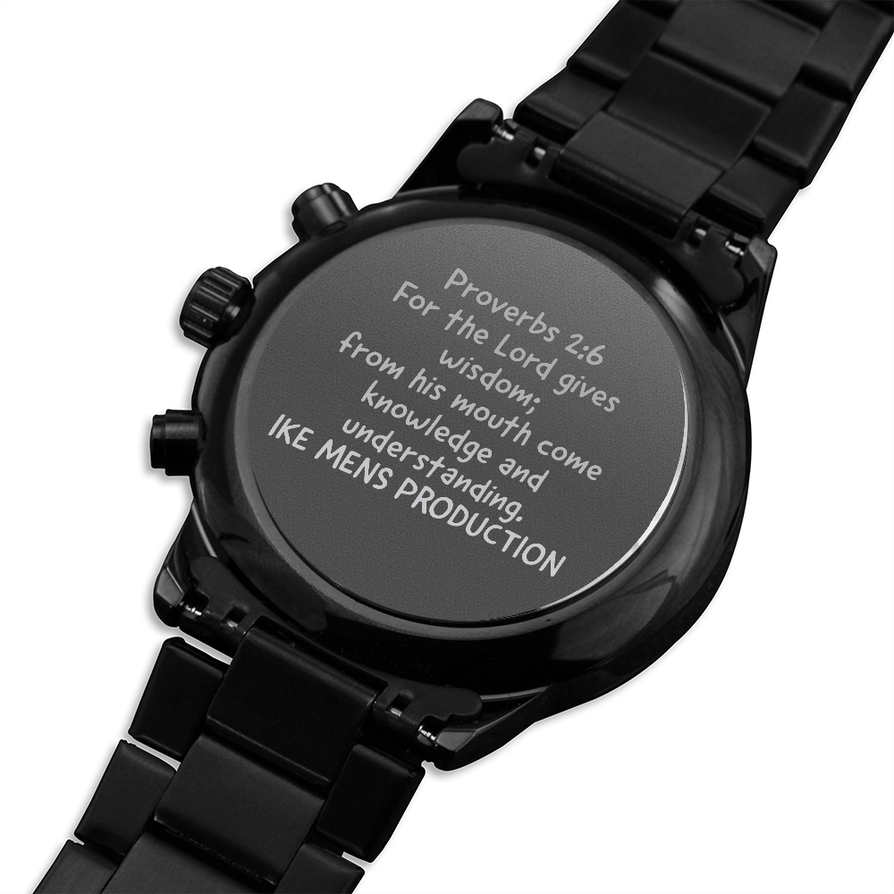 Proverbs Engraved Watch