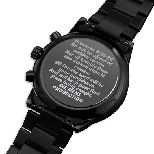 Proverbs Engraved Watch