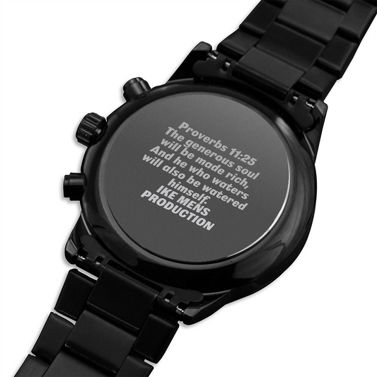 Proverbs Engraved Watch