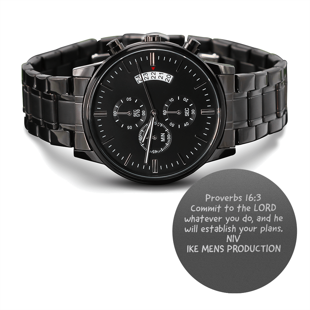 Proverbs Engraved Watch(IKE MENS PRODUCTION)