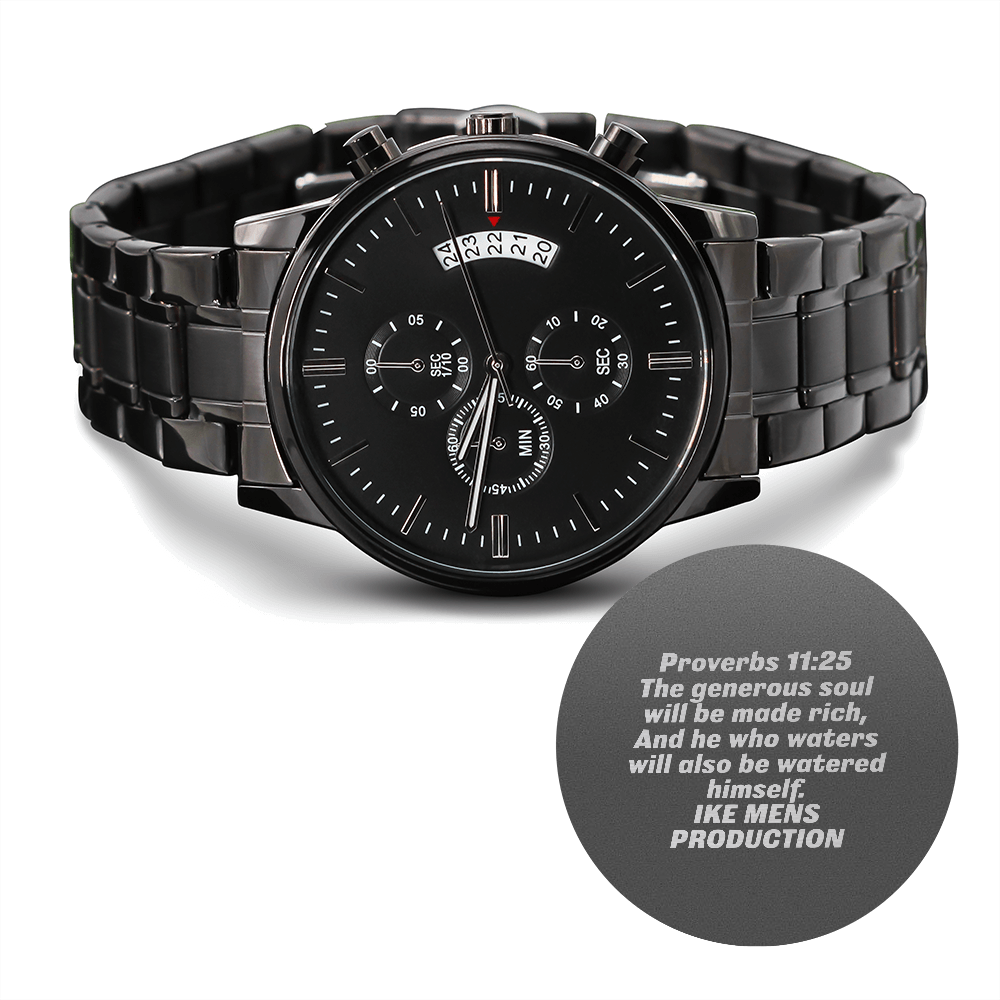 Proverbs Engraved Watch