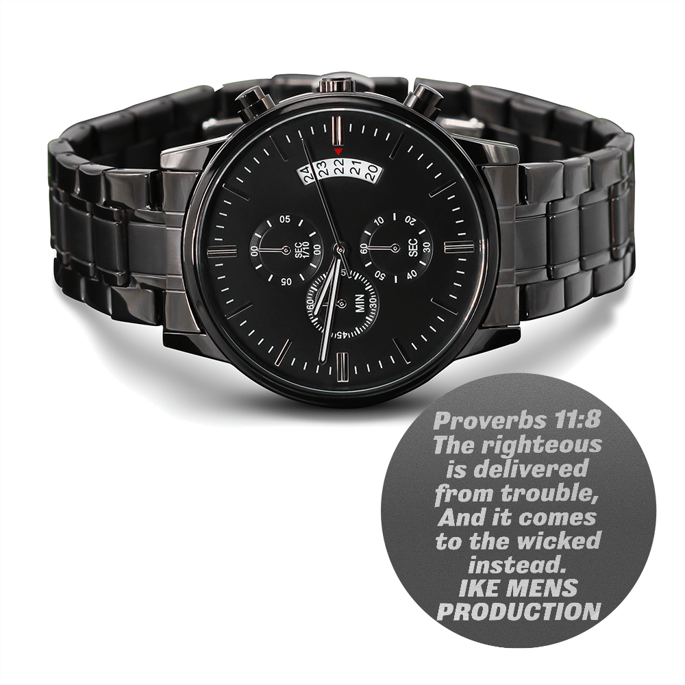 Proverbs Engraved Watch