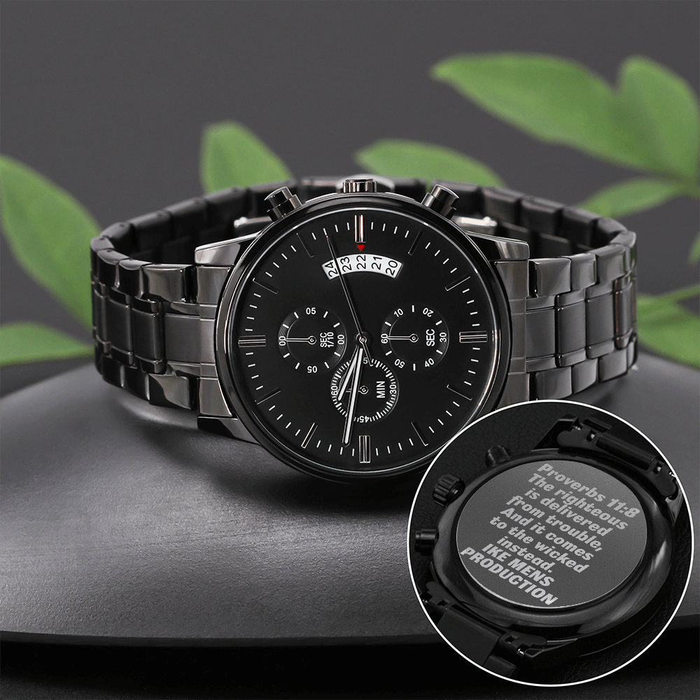 Proverbs Engraved Watch
