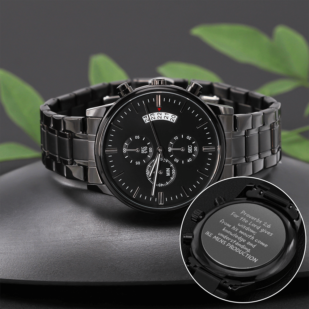 Proverbs Engraved Watch