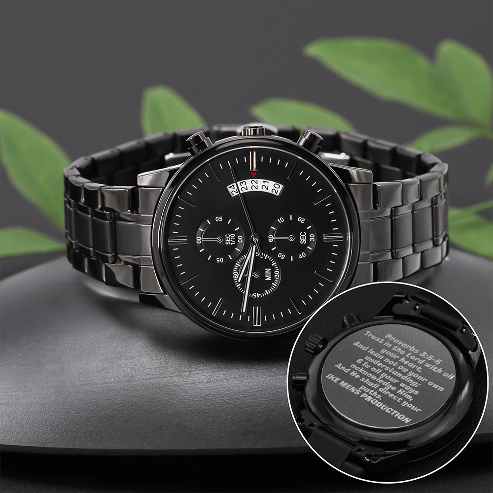 Proverbs Engraved Watch