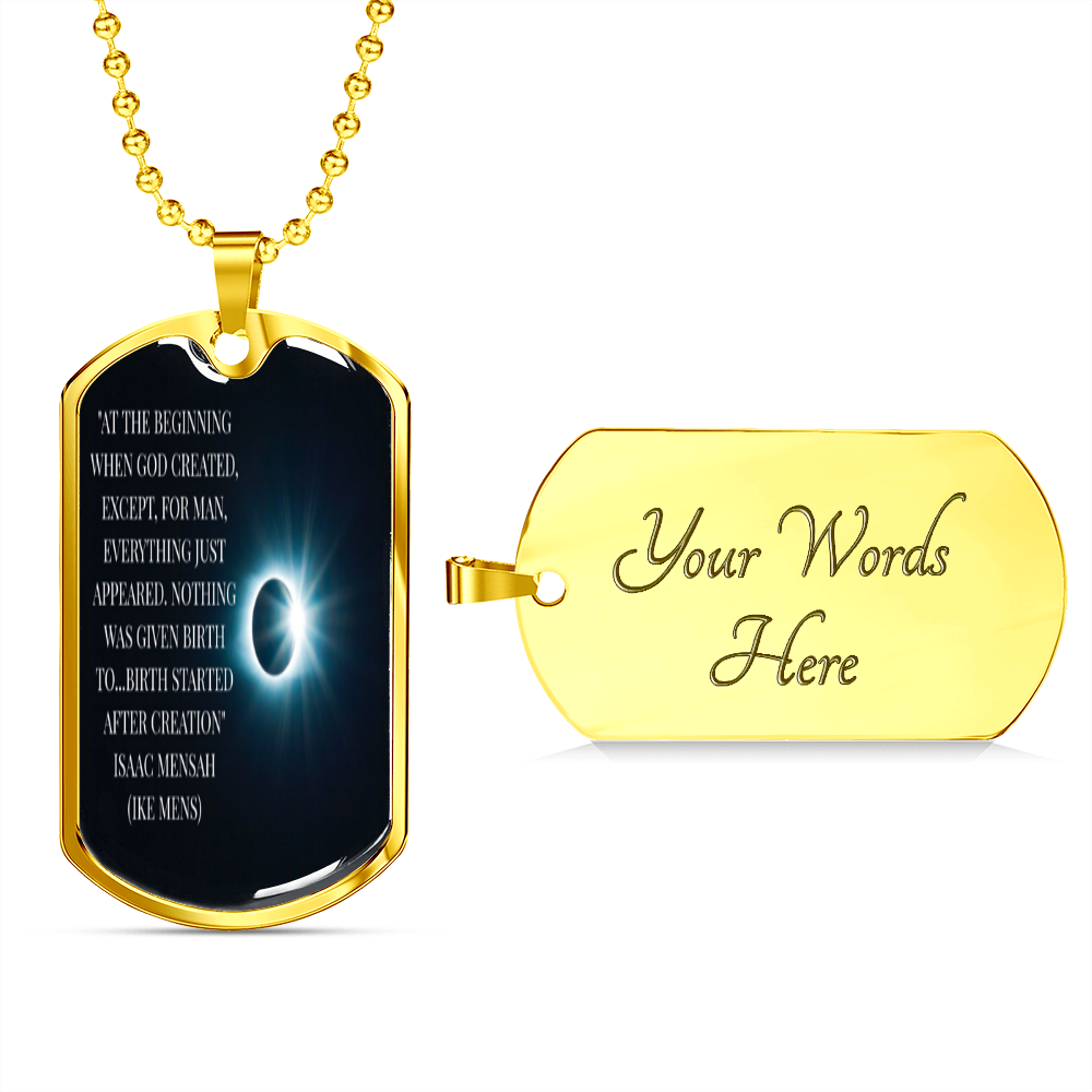 IKE MENS Quote Military Necklace