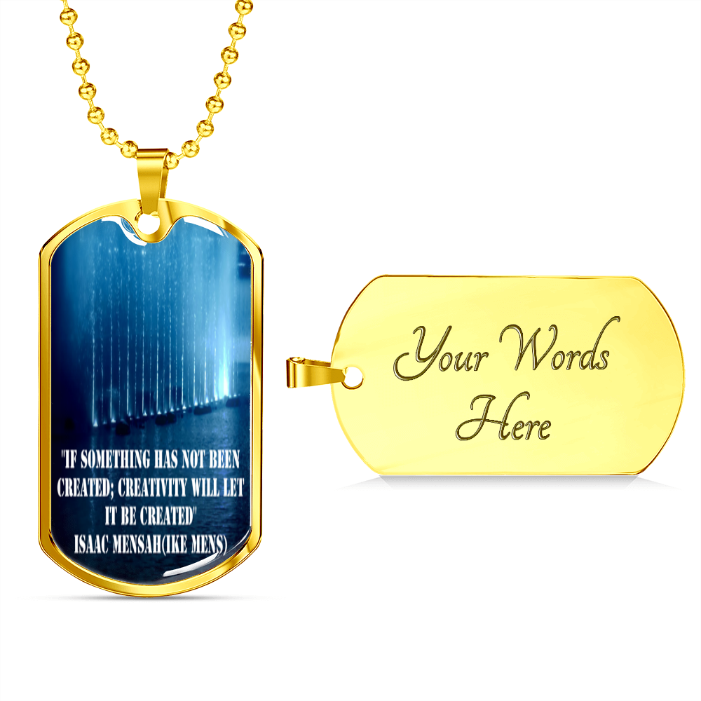 IKE MENS Quote Military Necklace