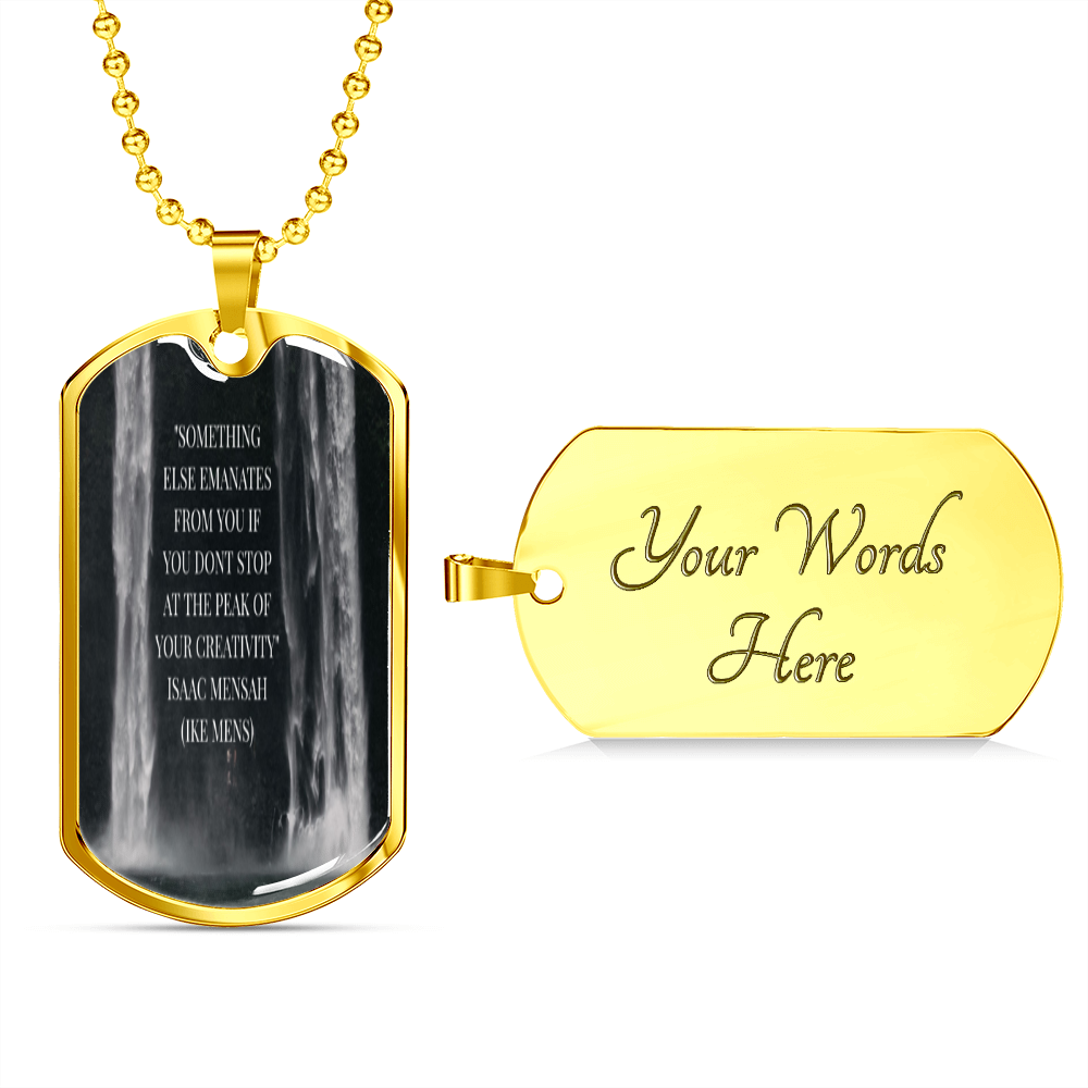 IKE MENS Quote Military Necklace