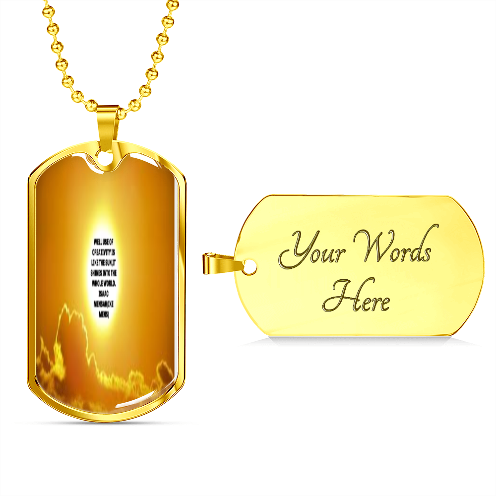 IKE MENS Quote Military Necklace