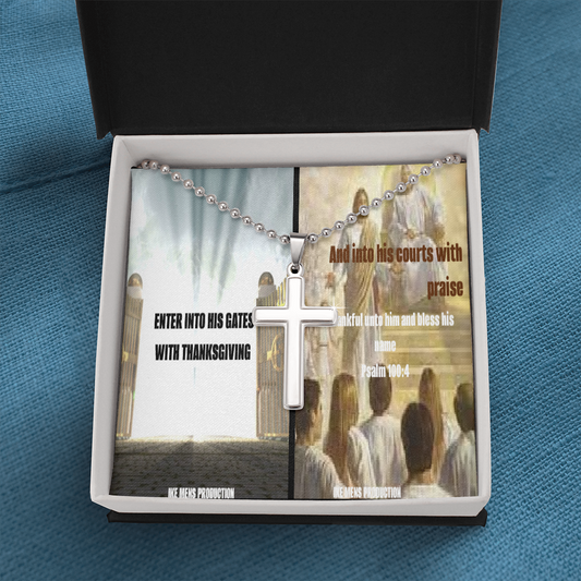 IKE MENS SCRIPTURE COLLAGE CROSS